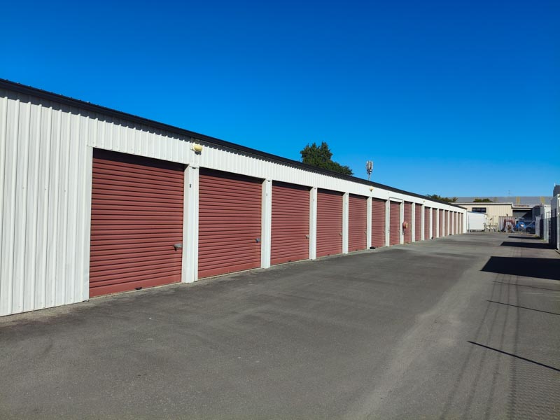Row of storage units