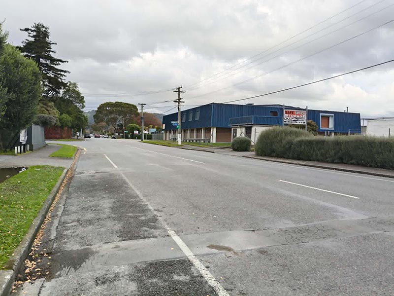 Street view west showing location
