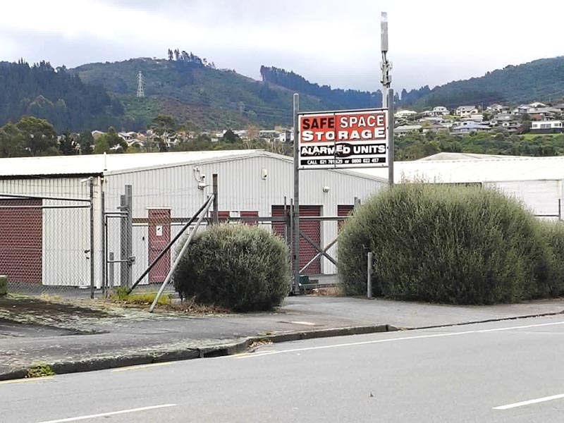 Street view east showing sign